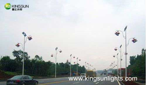 the largest project which is high power led street lights matches solar energy in the westsouth China