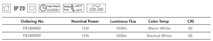 FR1B floor light dimension