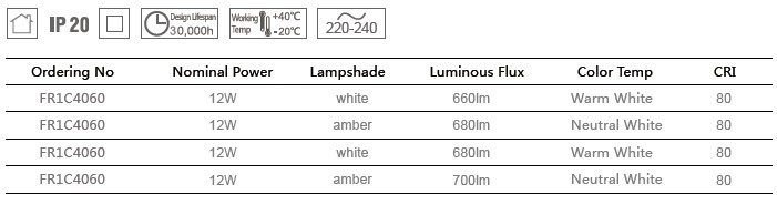 FR1C floor light dimension