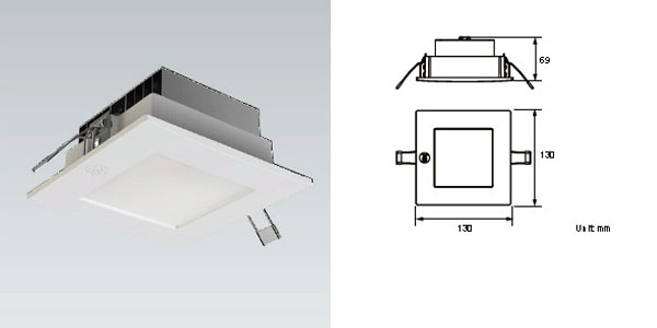 DL1M series square downlight