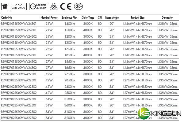 RS9H Series Recessed Spotlight