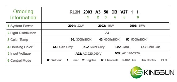 RL2N Street Light Jupiter Series